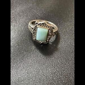 Vintage Sterling Silver 925 Larimar Ring